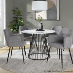 Canary Contemporary Black and White Dining Table 7 Canary Contemporary Black and White Dining Table
