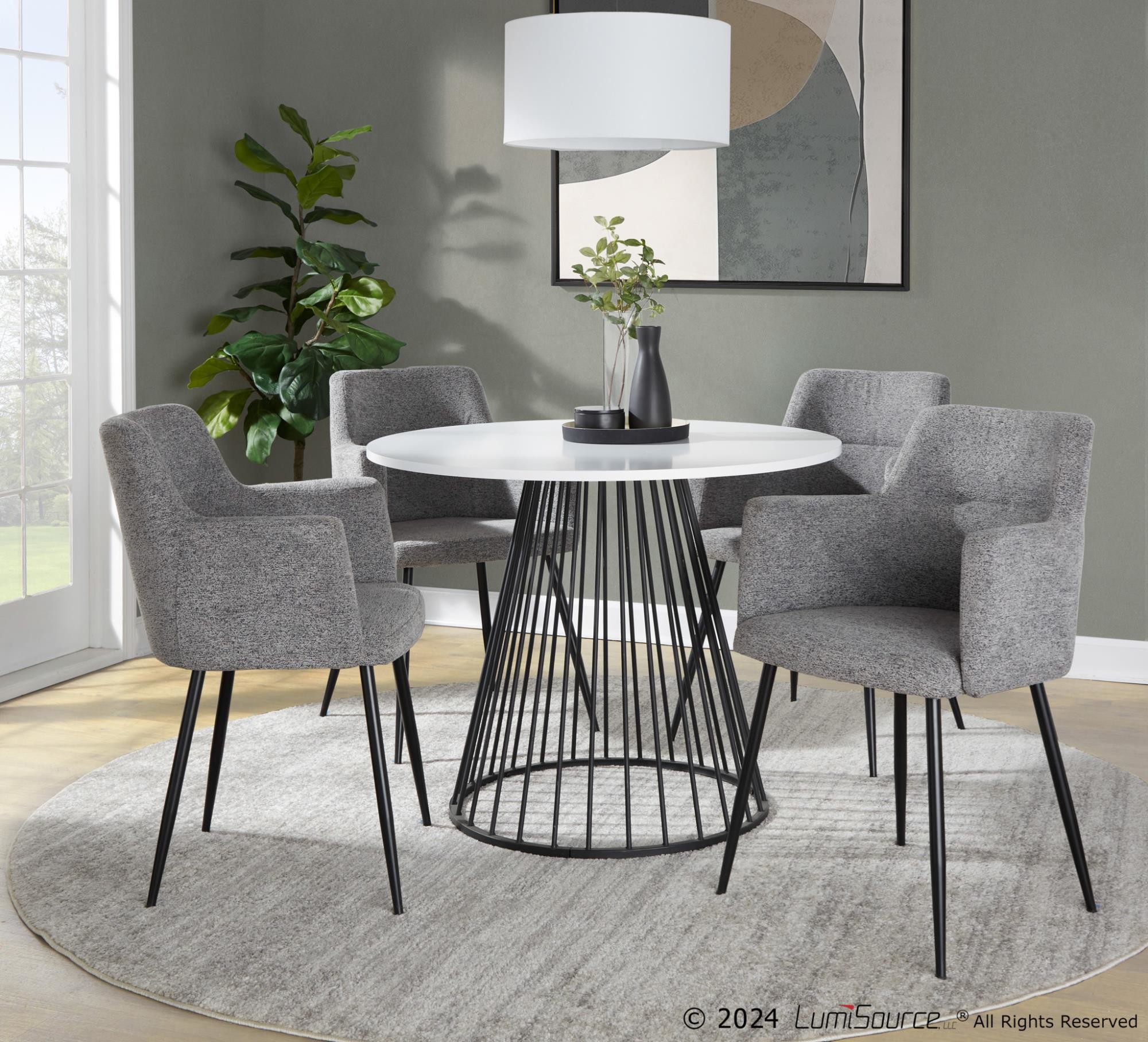 Canary Contemporary Black and White Dining Table 1 Canary Contemporary Black and White Dining Table