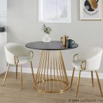 Canary Contemporary Gold and Black Dining Table 8 Canary Contemporary Gold and Black Dining Table
