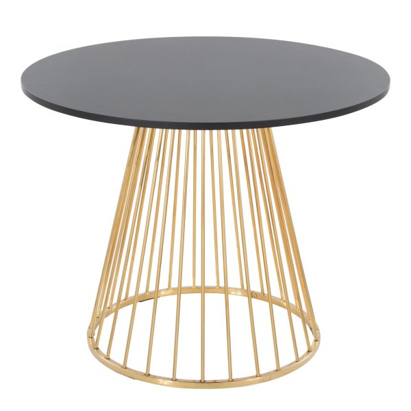 Canary Contemporary Gold and Black Dining Table 2