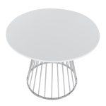 Canary Contemporary Silver and White Round Dining Table 11 Canary Contemporary Silver and White Round Dining Table