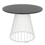 Canary Contemporary White Metal and Black MDF Dining Table 5 Canary Contemporary White Metal and Black MDF Dining Table