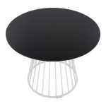 Canary Contemporary White Metal and Black MDF Dining Table 7 Canary Contemporary White Metal and Black MDF Dining Table