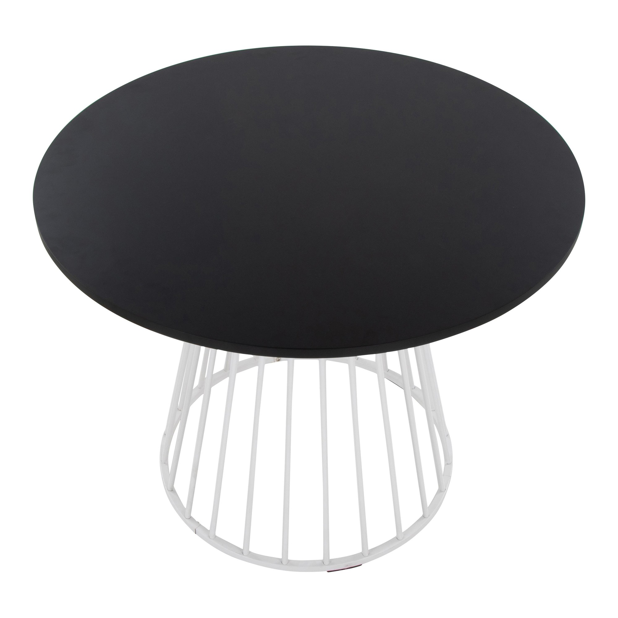 Canary Contemporary White Metal and Black MDF Dining Table 3 Canary Contemporary White Metal and Black MDF Dining Table - Image 3