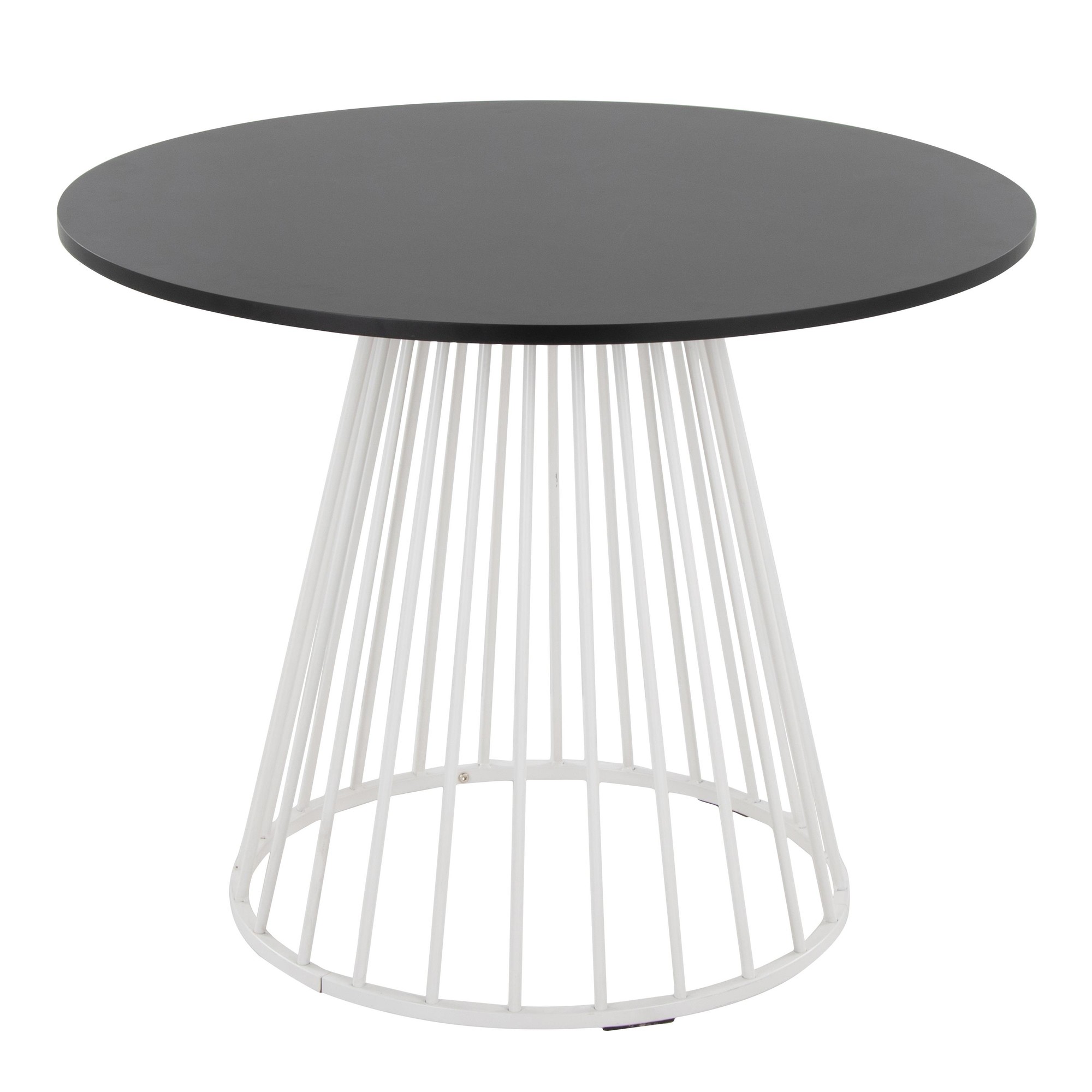 Canary Contemporary White Metal and Black MDF Dining Table 1 Canary Contemporary White Metal and Black MDF Dining Table