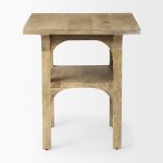Candace Light Wood Bridge Accent Table