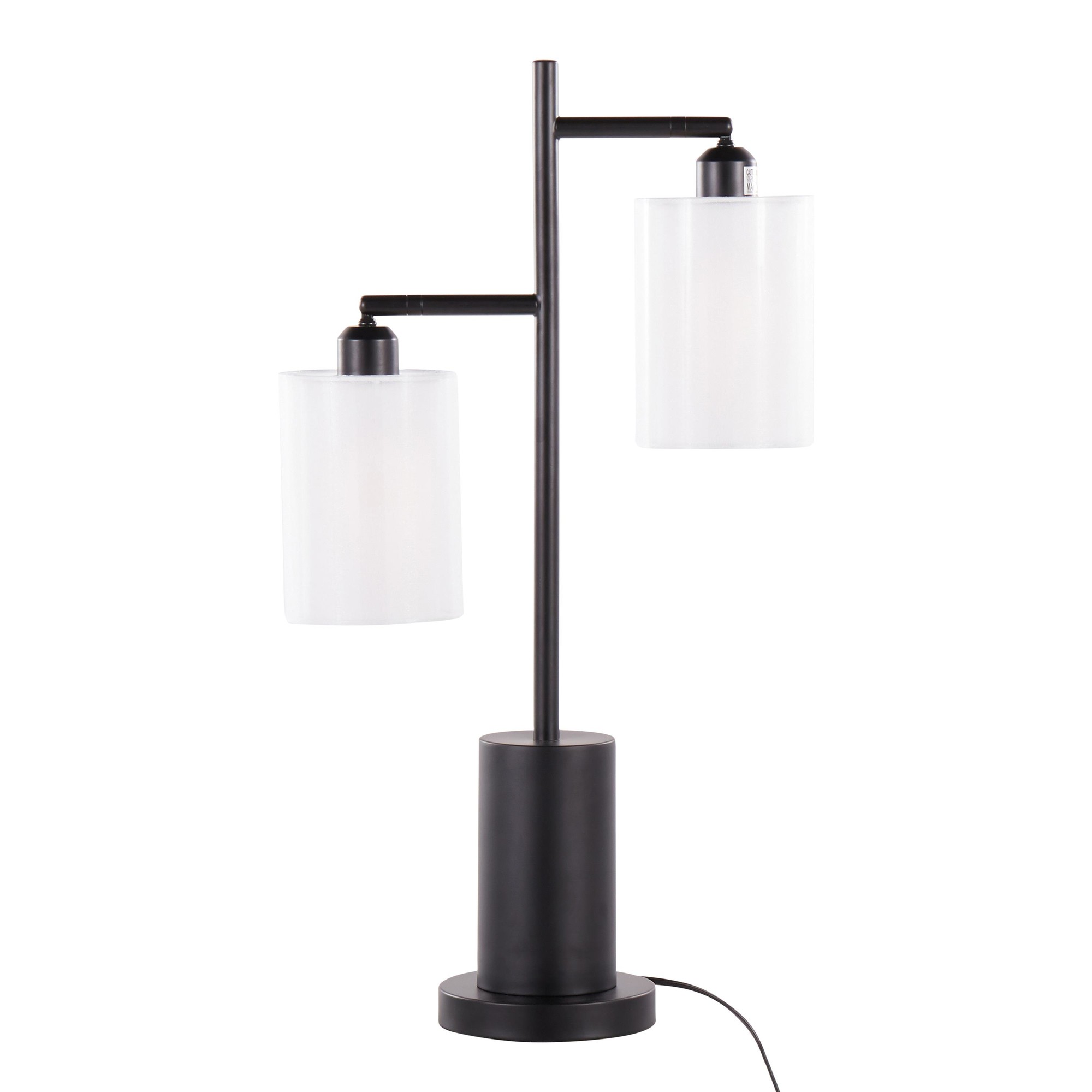 Cannes Contemporary Black Metal Two-Light Table Lamp 6 Cannes Contemporary Black Metal Two-Light Table Lamp - Image 6