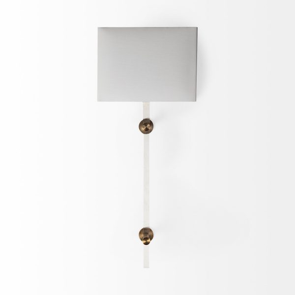 Cantabria 12x30 White Shade BrassAcrylic Wall Sconce 2