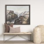 Canyon View by Mercana Studio a Hand Embelished Textured Framed Art Print Matted under Glass