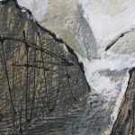 Canyon View by Mercana Studio a Hand Embelished Textured Framed Art Print Matted under Glass
