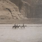 Canyon de Chelly by Edward Sheriff Curtis Hand Embelished Framed Art Print Matted under Glass