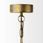 Capsa 17x29 Antique Gold and Silver Toned Metal Dome Pendant Light
