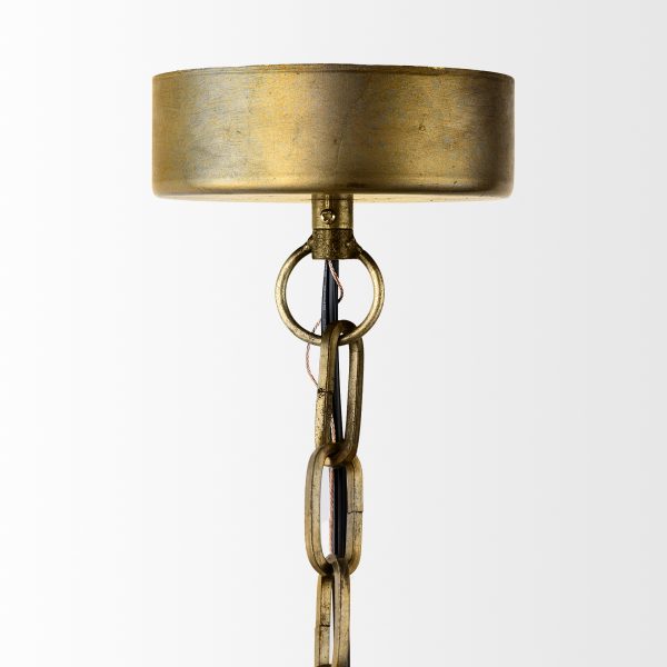 Capsa 17x29 Antique Gold and Silver Toned Metal Dome Pendant Light 2