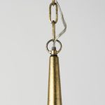 Capsa 17x29 Antique Gold and Silver Toned Metal Dome Pendant Light