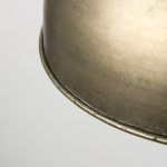 Capsa 17x29 Antique Gold and Silver Toned Metal Dome Pendant Light