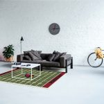 Cardinals Homefield Football Field 4x6 Area Rug
