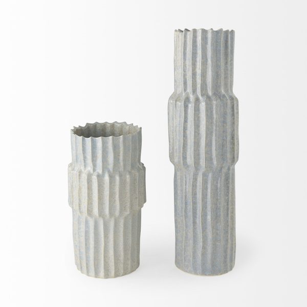 Cardon 23.0H Gray Ceramic Vase 1