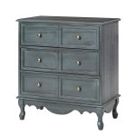 Carielle Blue Farmhouse Accent Chest with Charging Station 7 Carielle Blue Farmhouse Accent Chest with Charging Station