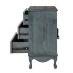 Carielle Blue Farmhouse Accent Chest with Charging Station 8 Carielle Blue Farmhouse Accent Chest with Charging Station