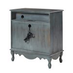 Carielle Blue Farmhouse Accent Chest with Charging Station 10 Carielle Blue Farmhouse Accent Chest with Charging Station