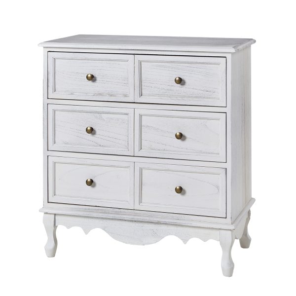 Carielle White Farmhouse Accent Chest with Power Strip 1