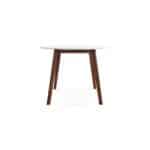 White Solid Wood Round Dining Table with Mid Century Design 6 White Solid Wood Round Dining Table with Mid Century Design