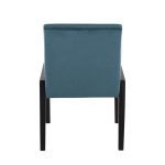 Carmen Black Wood Crushed Teal Velvet Contemporary Chair (Set of 2) 15 Carmen Black Wood Crushed Teal Velvet Contemporary Chair (Set of 2)