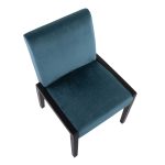 Carmen Black Wood Crushed Teal Velvet Contemporary Chair (Set of 2) 17 Carmen Black Wood Crushed Teal Velvet Contemporary Chair (Set of 2)