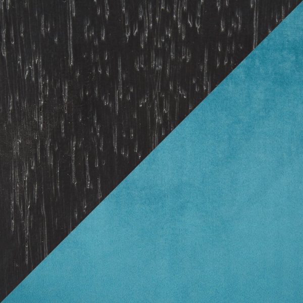 Carmen Black Wood Crushed Teal Velvet Contemporary Chair Set of 2 8