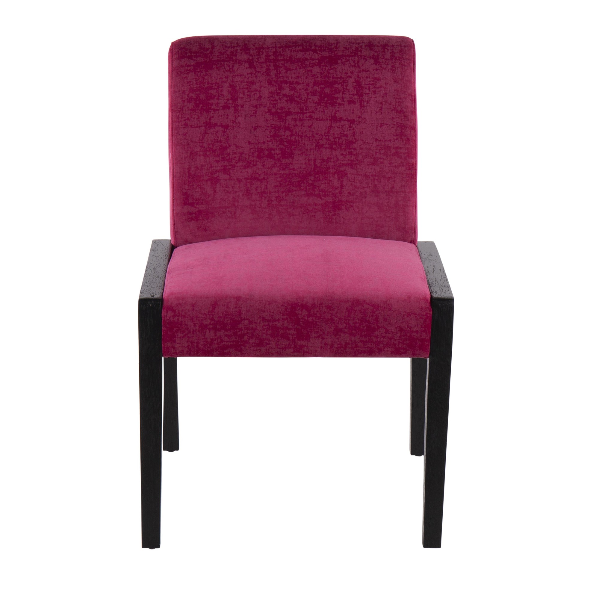 Carmen Black Wood Hot Pink Velvet Contemporary Chairs (Set of 2) 7 Carmen Black Wood Hot Pink Velvet Contemporary Chairs (Set of 2) - Image 7