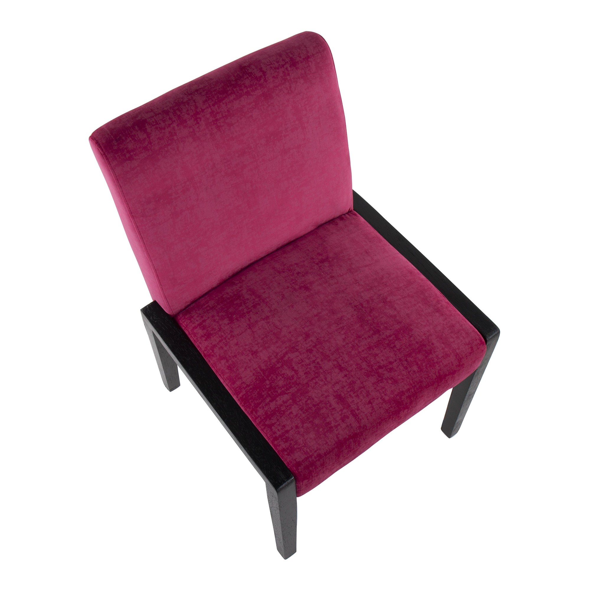 Carmen Black Wood Hot Pink Velvet Contemporary Chairs (Set of 2) 8 Carmen Black Wood Hot Pink Velvet Contemporary Chairs (Set of 2) - Image 8