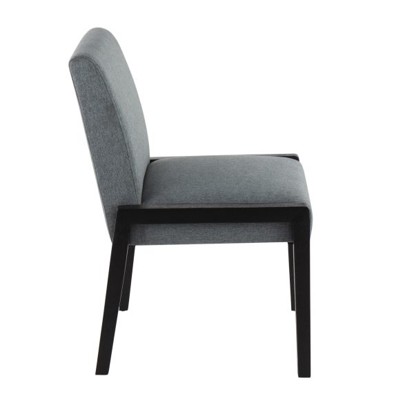 Carmen Black Wood Teal Contemporary Chair Set of 2 3