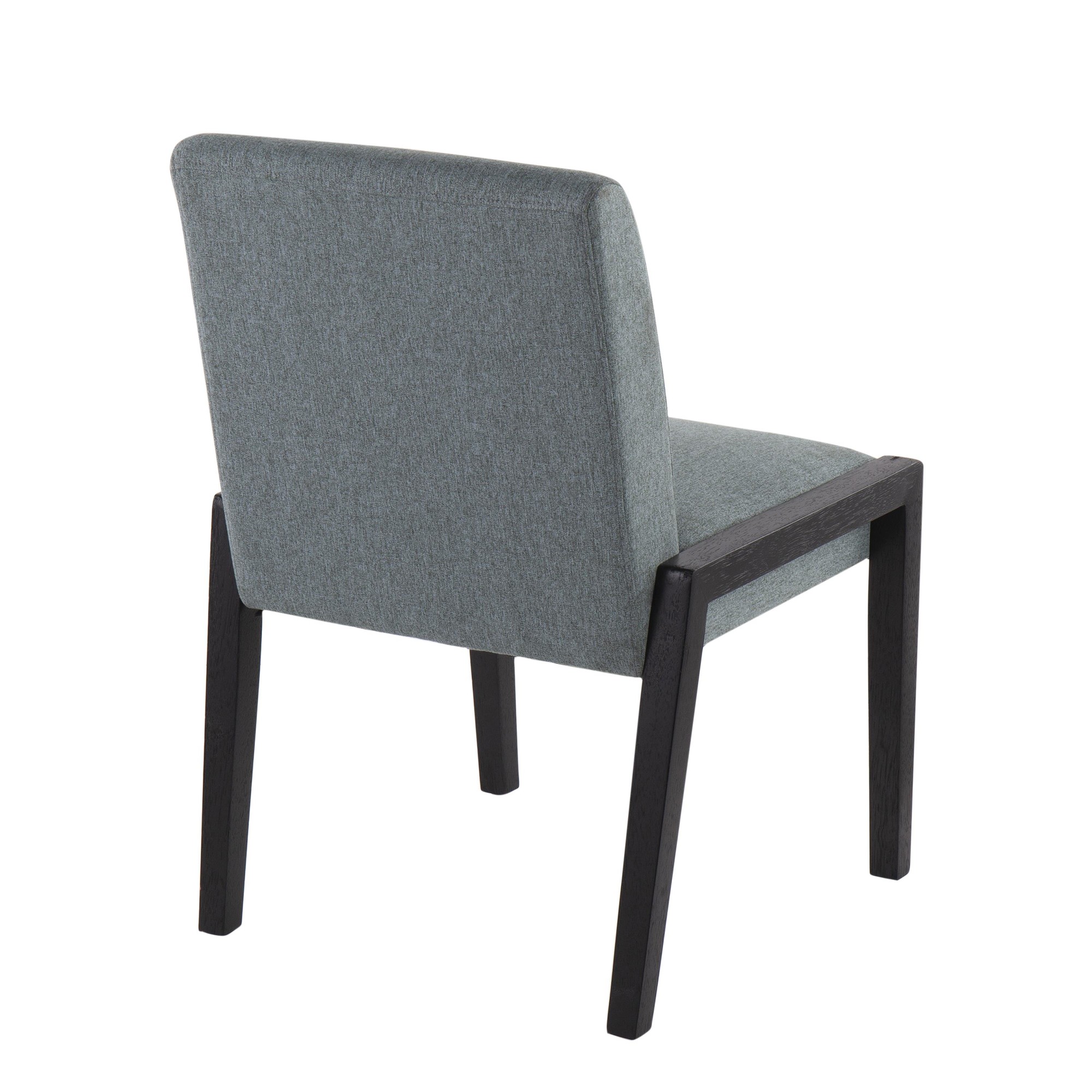 Carmen Black Wood Teal Contemporary Chair (Set of 2) 5 Carmen Black Wood Teal Contemporary Chair (Set of 2) - Image 5