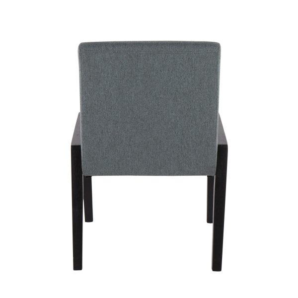 Carmen Black Wood Teal Contemporary Chair Set of 2 5