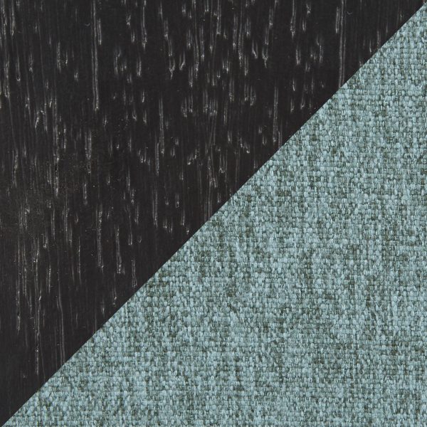 Carmen Black Wood Teal Contemporary Chair Set of 2 8