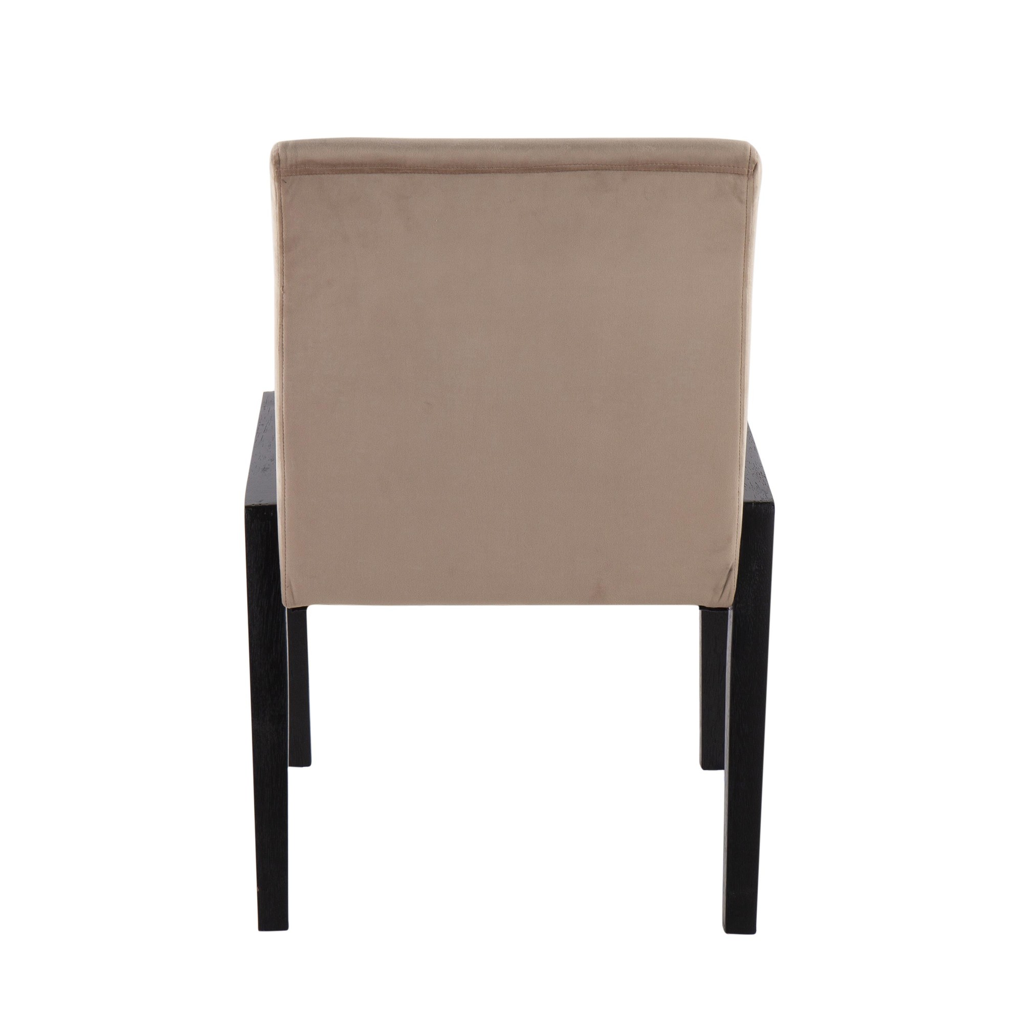 Carmen Black Wood Velvet Contemporary Chairs (Set of 2) 6 Carmen Black Wood Velvet Contemporary Chairs (Set of 2) - Image 6