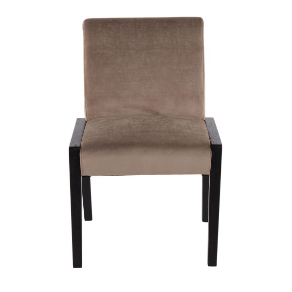 Carmen Black Wood Velvet Contemporary Chairs Set of 2 6