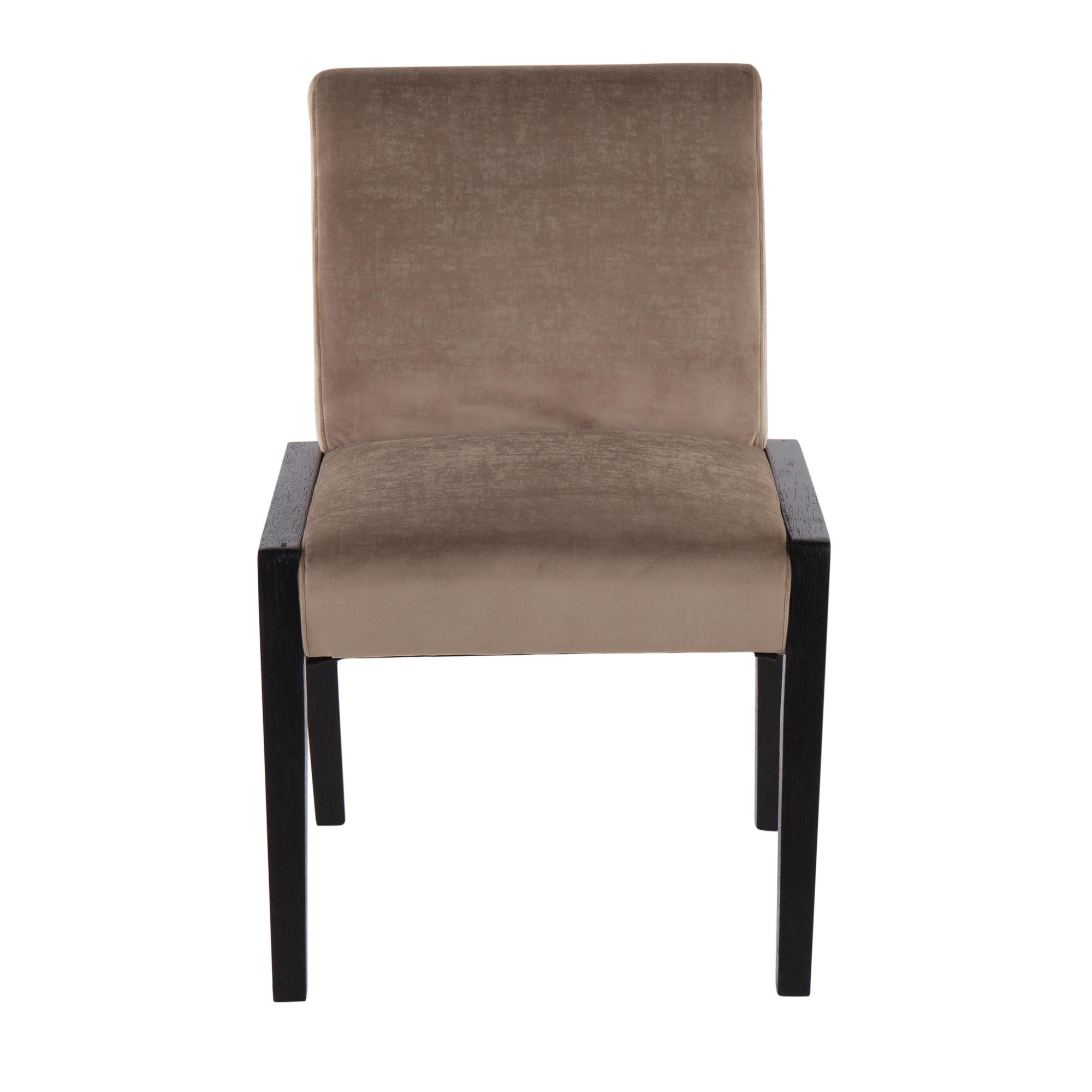 Carmen Black Wood Velvet Contemporary Chairs (Set of 2) 7 Carmen Black Wood Velvet Contemporary Chairs (Set of 2) - Image 7