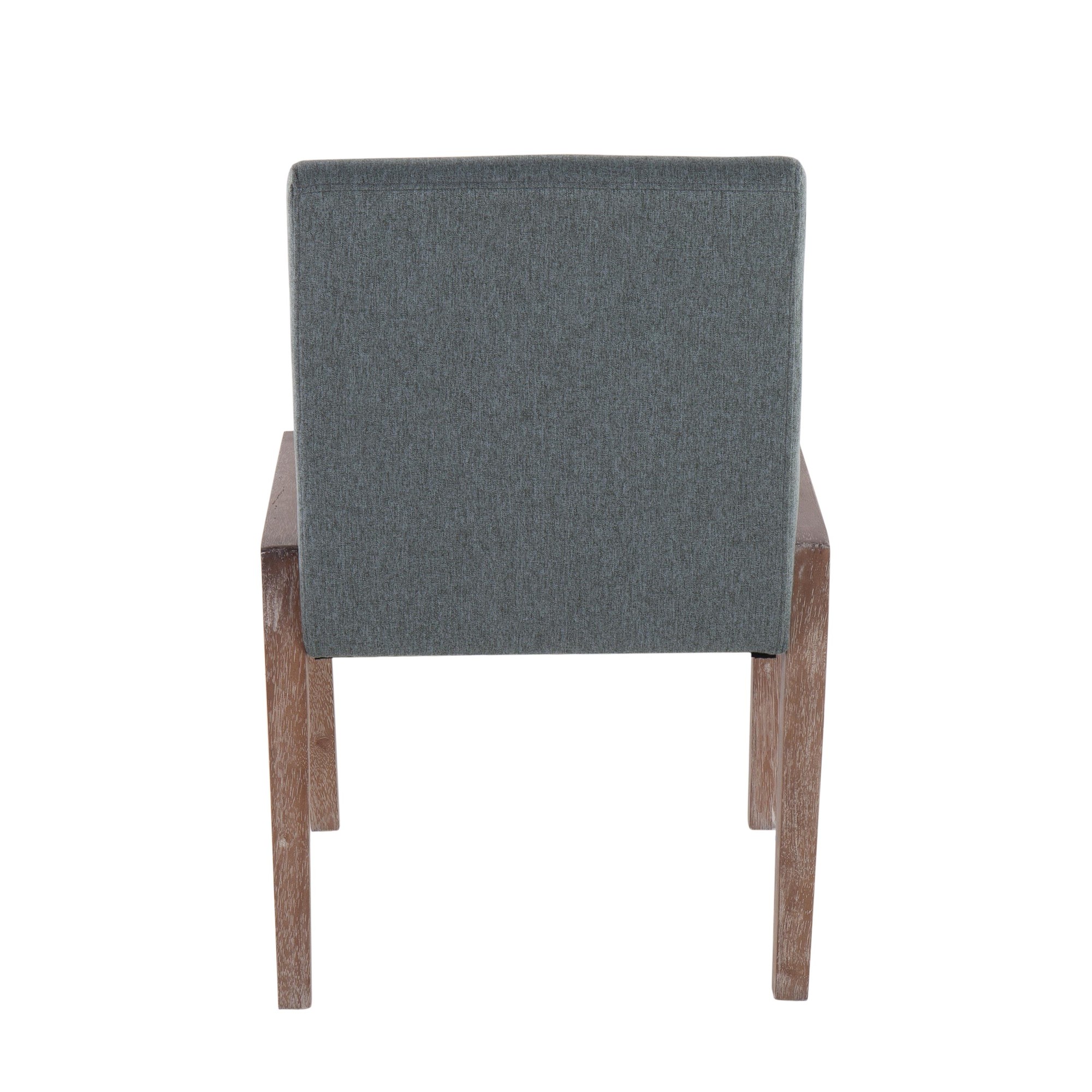 Carmen Contemporary White Washed Wood and Teal Chairs (Set of 2) 6 Carmen Contemporary White Washed Wood and Teal Chairs (Set of 2) - Image 6