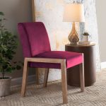 Carmen White Washed Wood Hot Pink Velvet Contemporary Chairs (Set of 2) 10 Carmen White Washed Wood Hot Pink Velvet Contemporary Chairs (Set of 2)