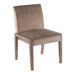 Carmen White Washed Wood Light Brown Velvet Contemporary Chairs (Set of 2) 12 Carmen White Washed Wood Light Brown Velvet Contemporary Chairs (Set of 2)