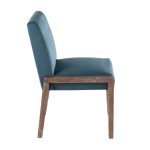 Carmen White Wood Crushed Teal Velvet Contemporary Chairs (Set of 2) 13 Carmen White Wood Crushed Teal Velvet Contemporary Chairs (Set of 2)