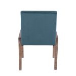 Carmen White Wood Crushed Teal Velvet Contemporary Chairs (Set of 2) 15 Carmen White Wood Crushed Teal Velvet Contemporary Chairs (Set of 2)