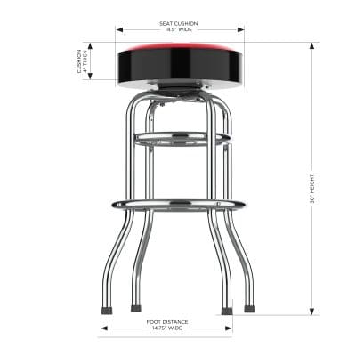 Carolina Hurricanes Chrome Bar Stool