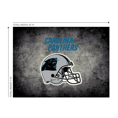 Carolina Panthers 8x11 Distressed Area Rug Officially Licensed NFL