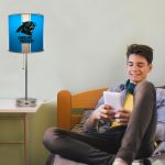 Carolina Panthers Chrome USB Charging Lamp with Shade Insert