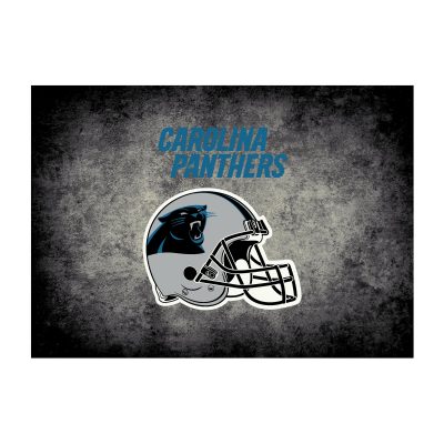 Carolina Panthers Distressed 4x6 Area Rug Officially Licensed NFL