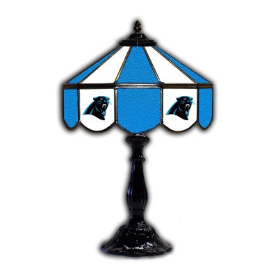 Carolina Panthers Tiffany Style 21 inch Glass Table Lamp