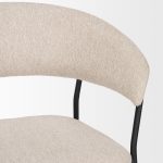 Carolyn Dining Chair w/ Oatmeal Fabric & Matte Black Metal