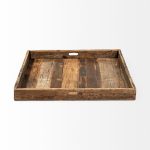 Carson (Large) 30L x 30W Brown Reclaimed Wood Tray